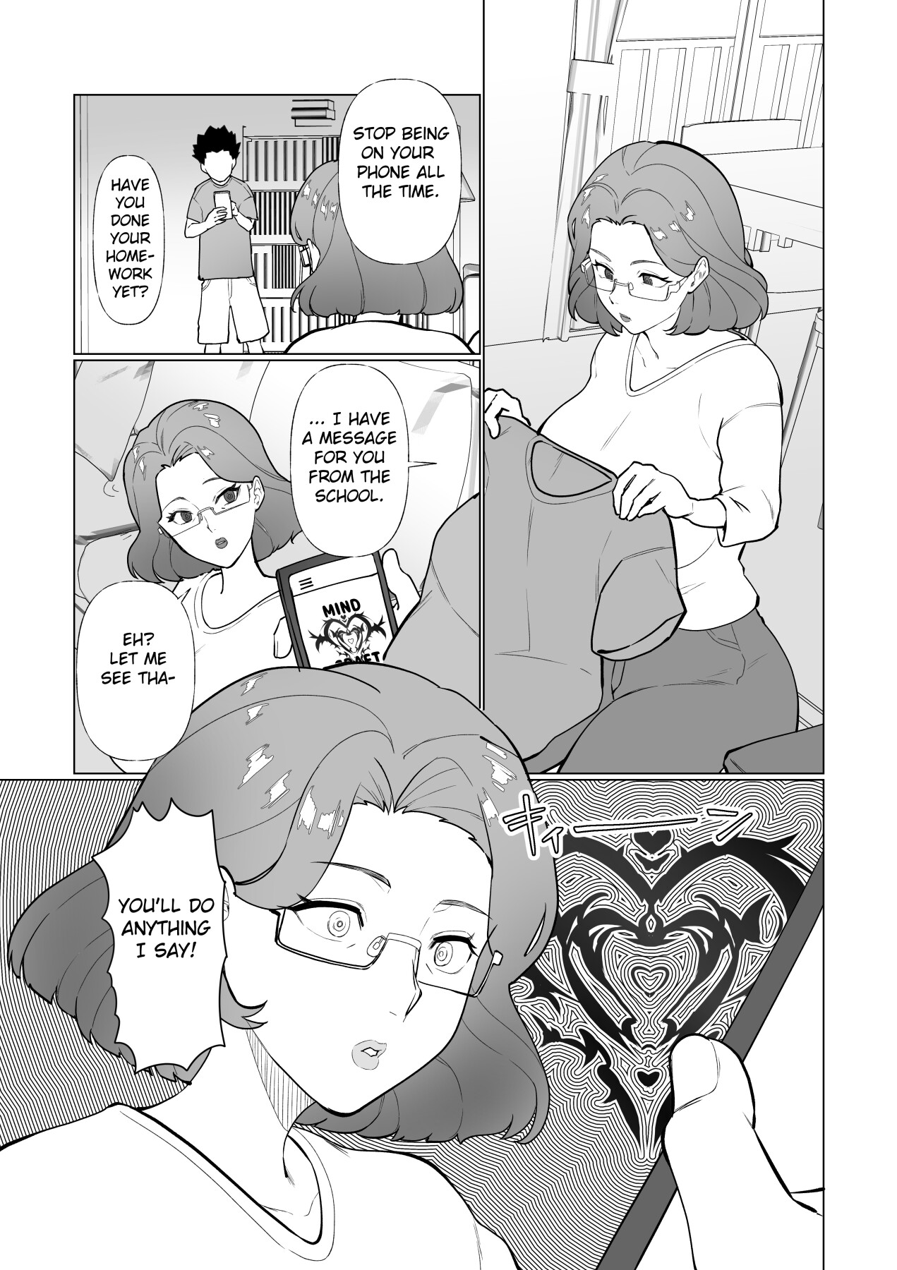 Hentai Manga Comic-Hypnotic mom and naughty son!-Read-4